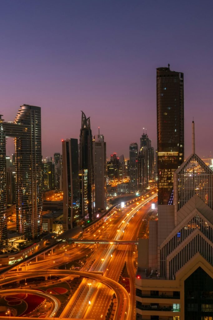DUNE DIGITAL-Policy A stunning twilight view of Dubai